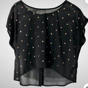 Black Gold Studded Blouse
